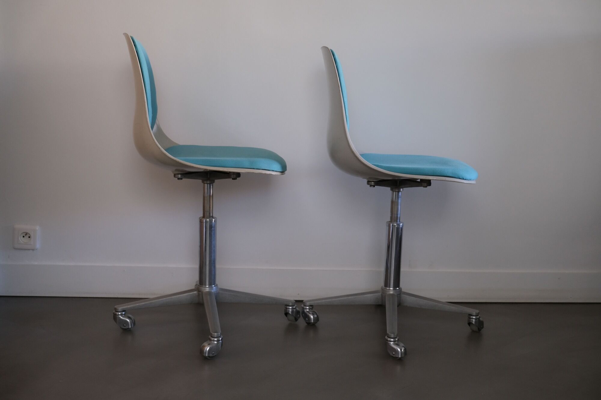 Paire de chaises de bureau Georg Leowald pour wilkhahn