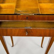 Biedermeier Worktable in Mahogany & Lacquer, Austria, 1820s