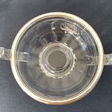 Art Deco cut Val Saint Lambert with silver frame Minerva