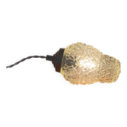 Antique tulip pendant lamp in transparent glass with brass claw LAMP-7386
