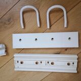 Wall coat rack 2 pads Kartell design vintage plastic white