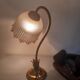 Art deco globe tulip glass lamp