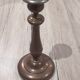 Antique Silver-Plated Metal Candlestick Vintage Torch 18th 19th Century