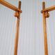 Sculptural modern floor lamps in pine, Yngve Ekström Sweden 1970s