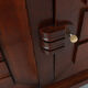 Art Deco carved geometric sideboard by Charles Dudouyt in oak, France ca. 1
