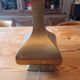 Bronze lamp and dark brown fabric shade