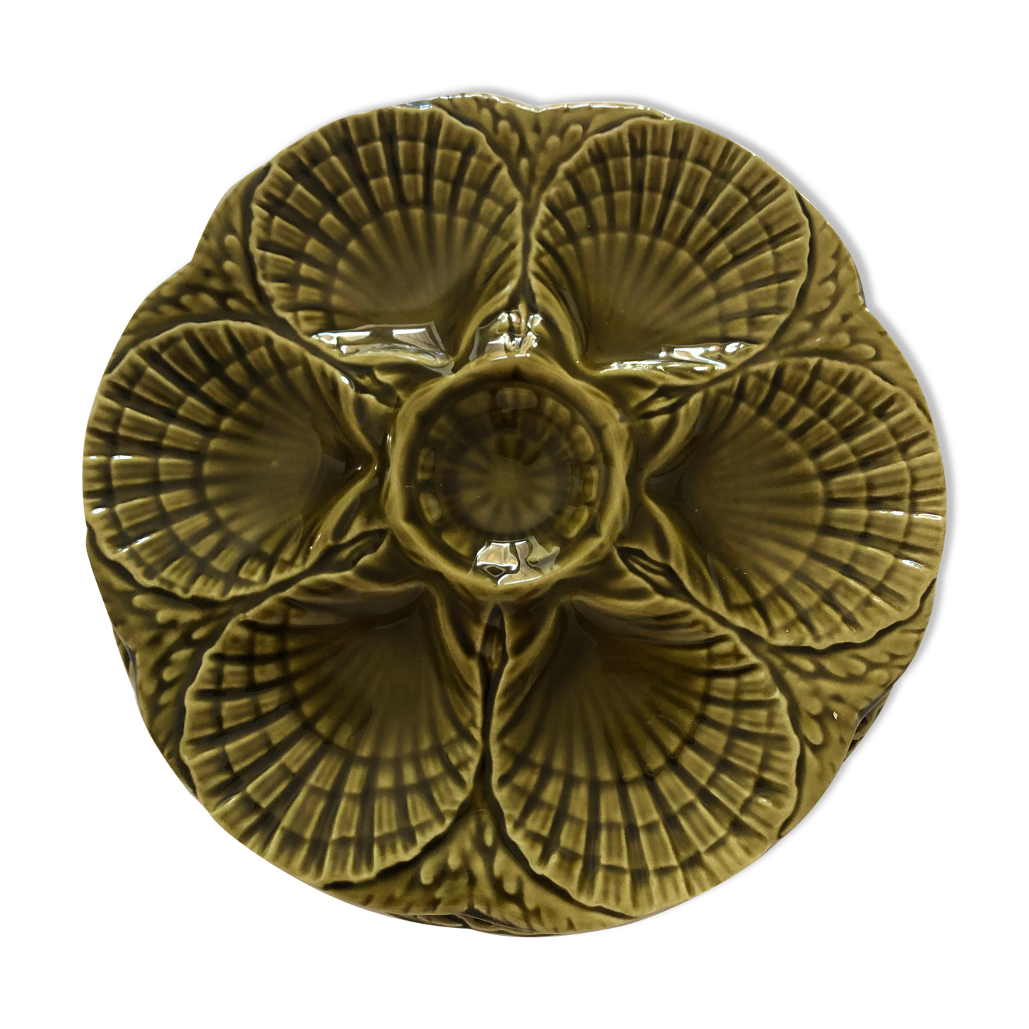 Set of 5 oyster plates