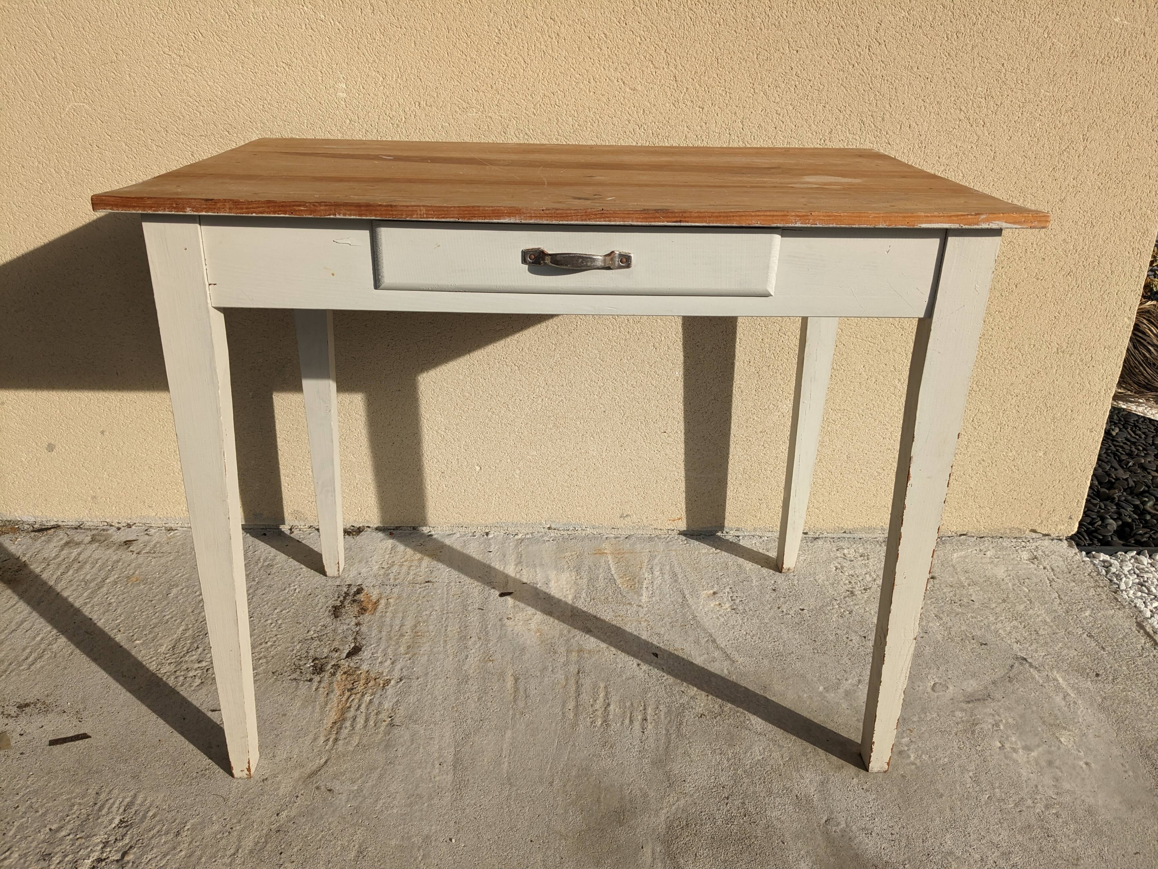 Old country pine side table