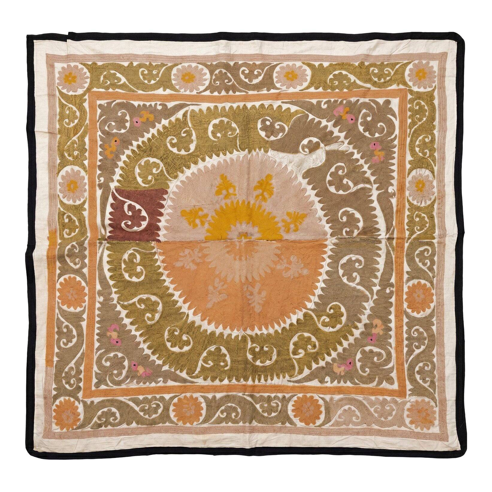 Vintage hand-embroidered tablecloth 150x153 cm