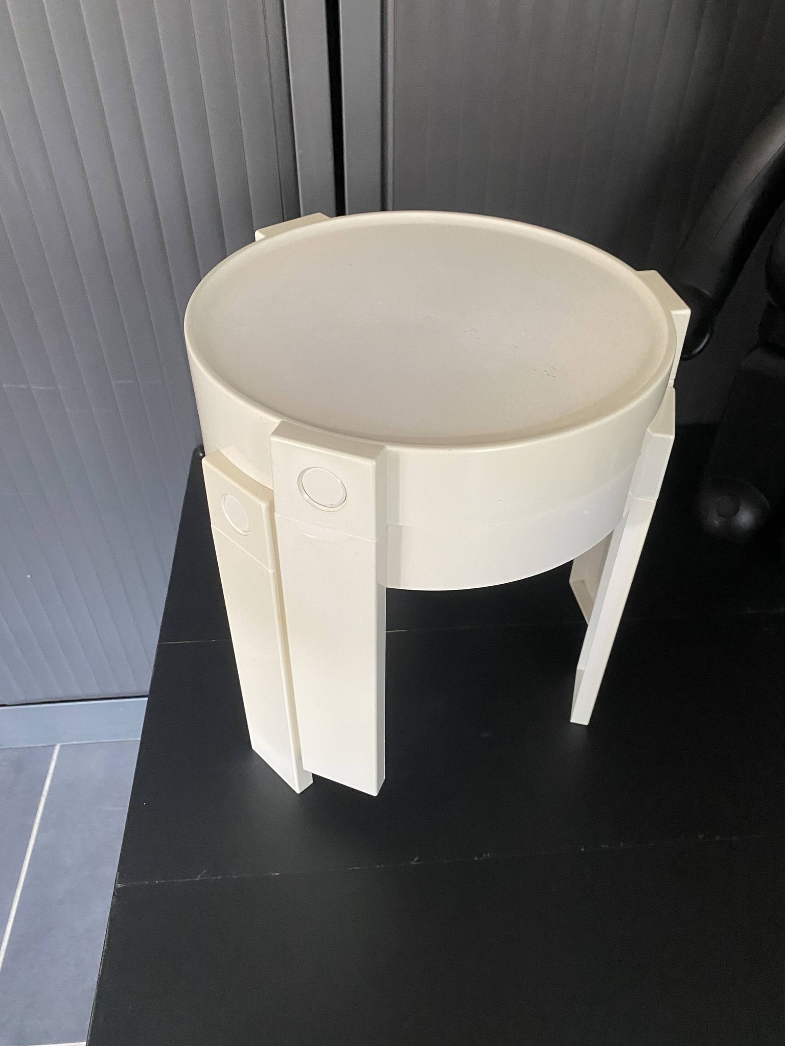 Paire de tables basse appoint chevet gigogne ronde Marc Held pour Prisunic