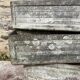 Three fibro cement or eternite planters