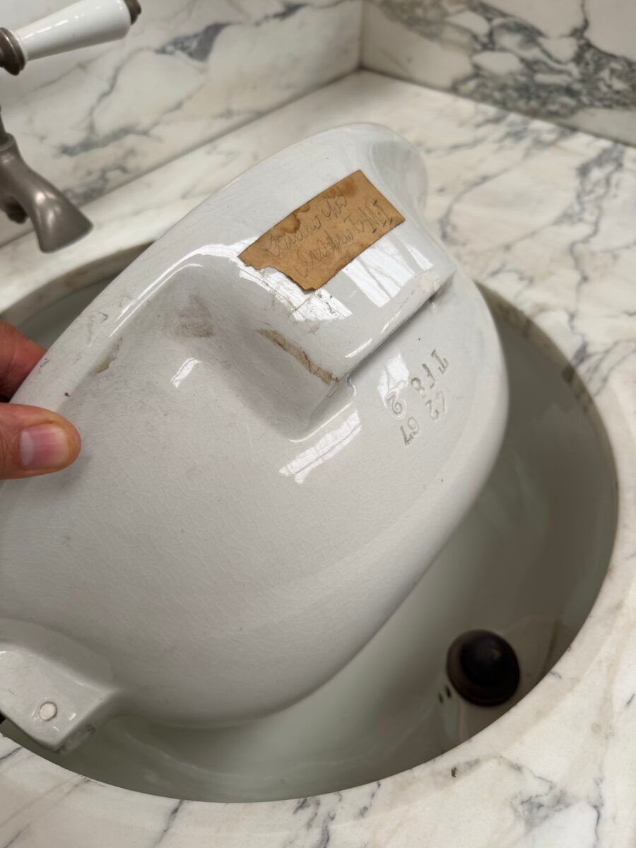 Washbasin furniture from the early 20th century.
