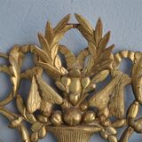 Miroir en bois doré Louis XVI époque XIXème 72x152cm