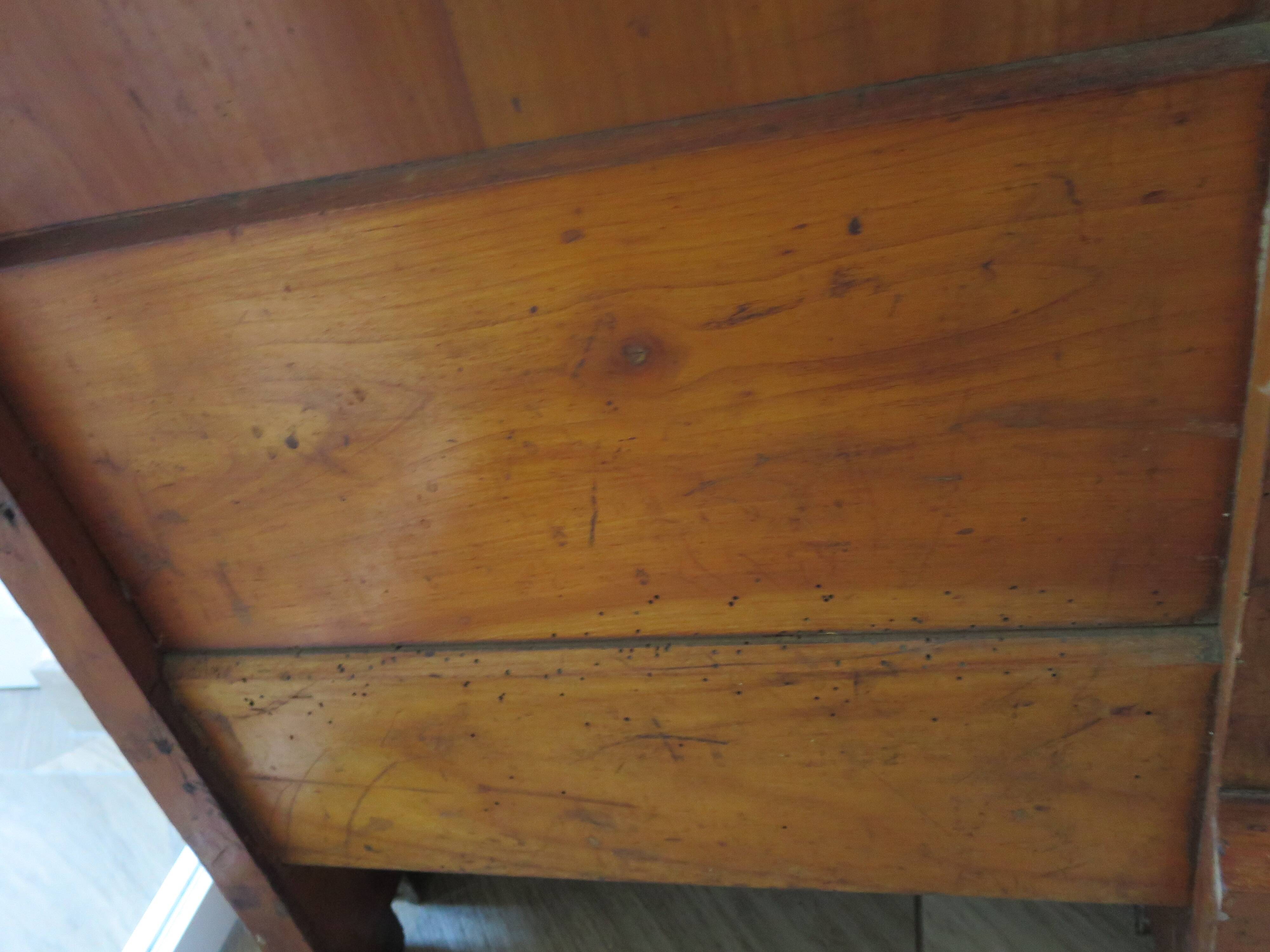 Antique trunk bench - Louis Philippe style - trunk seat - solid wood