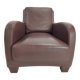 Modern Brown Leather Armchair from Musa Design, Italy, 1990s