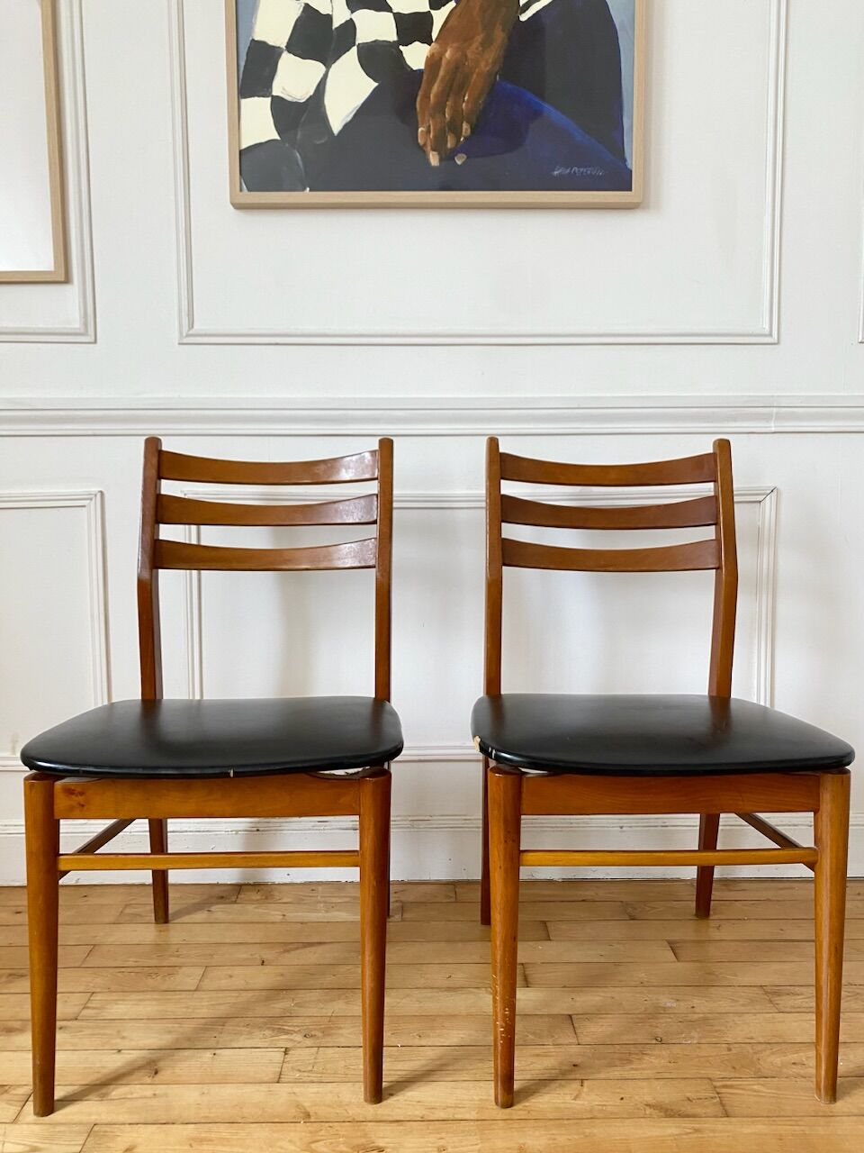 Pair of vintage Scandinavian style chairs