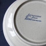 2 Anciennes assiettes creuses Sarreguemines fleurs faïence France