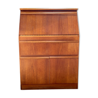 Bureau vintage du milieu du siècle en teck avec tiroirs - 60s-scandinave