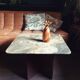 Table basse vintage en marbre italien années 80