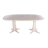 1970s Marble Dining Table on Two Marble x Feet, Germany
