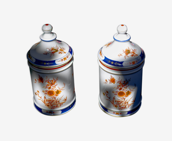 2 pots en porcelaine