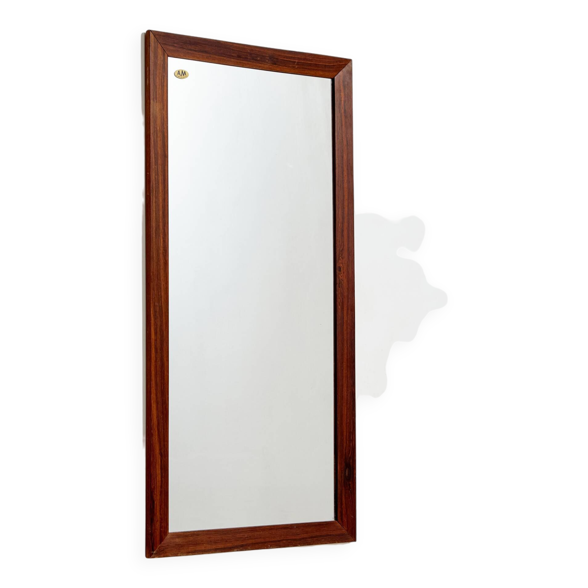Rosewood Framed Mirror from Denmark, 1960s (MK9091)