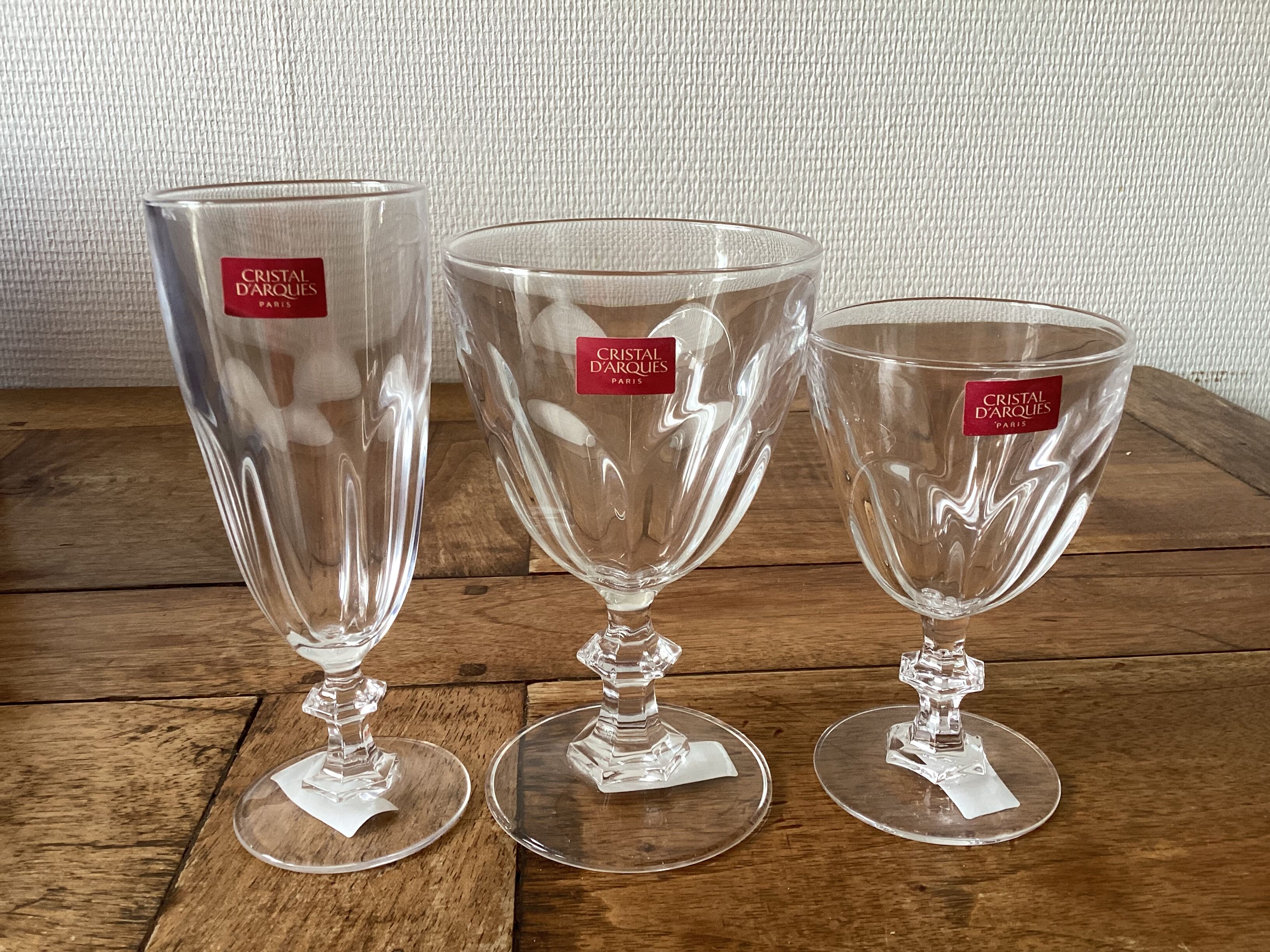 18 glasses Cristal D'Arques Paris model Rambouillet