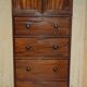 Pair of antique high chests of drawers from Castle Howard 1840 in hardwood.