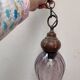 Suspension vintage verre mauve