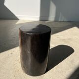 Side table in black petrified wood h:28,5cm d:17cm