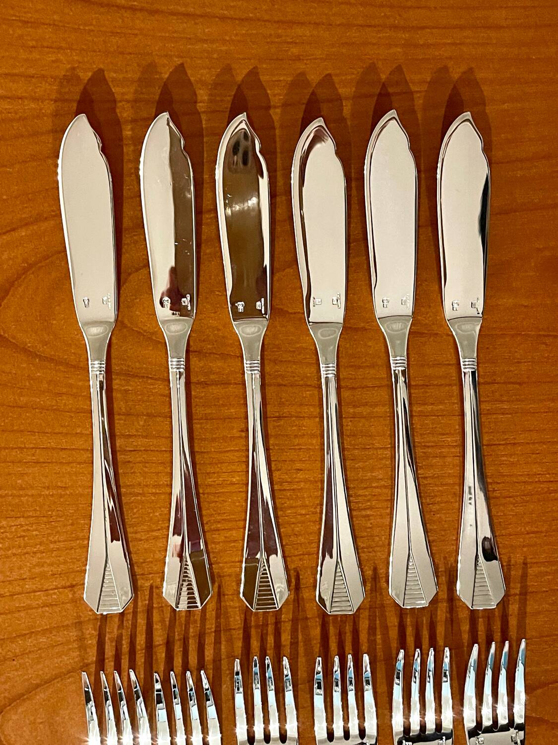 Christofle Atlantide, fish cutlery, 12 pieces, very good condition