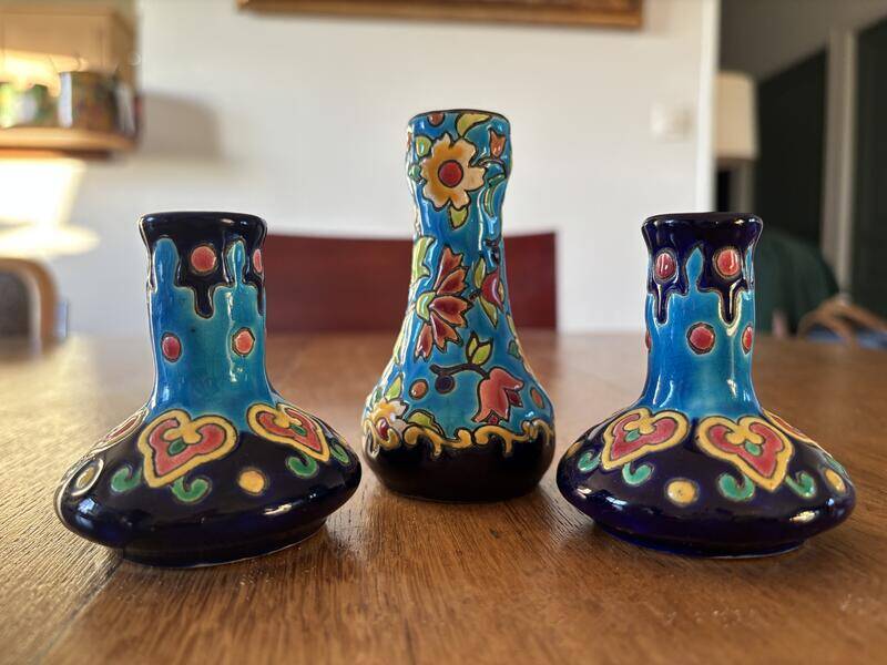 3 vases miniatures longwy