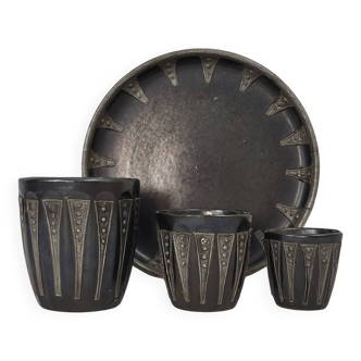 Art Deco Pots & Tray