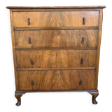 Antique walnut bedroom chest of drawers