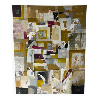 Abstract acrylic painting canvas