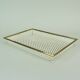 Vintage tray, perforated metal and brass, attr. to mathieu matégot 50s