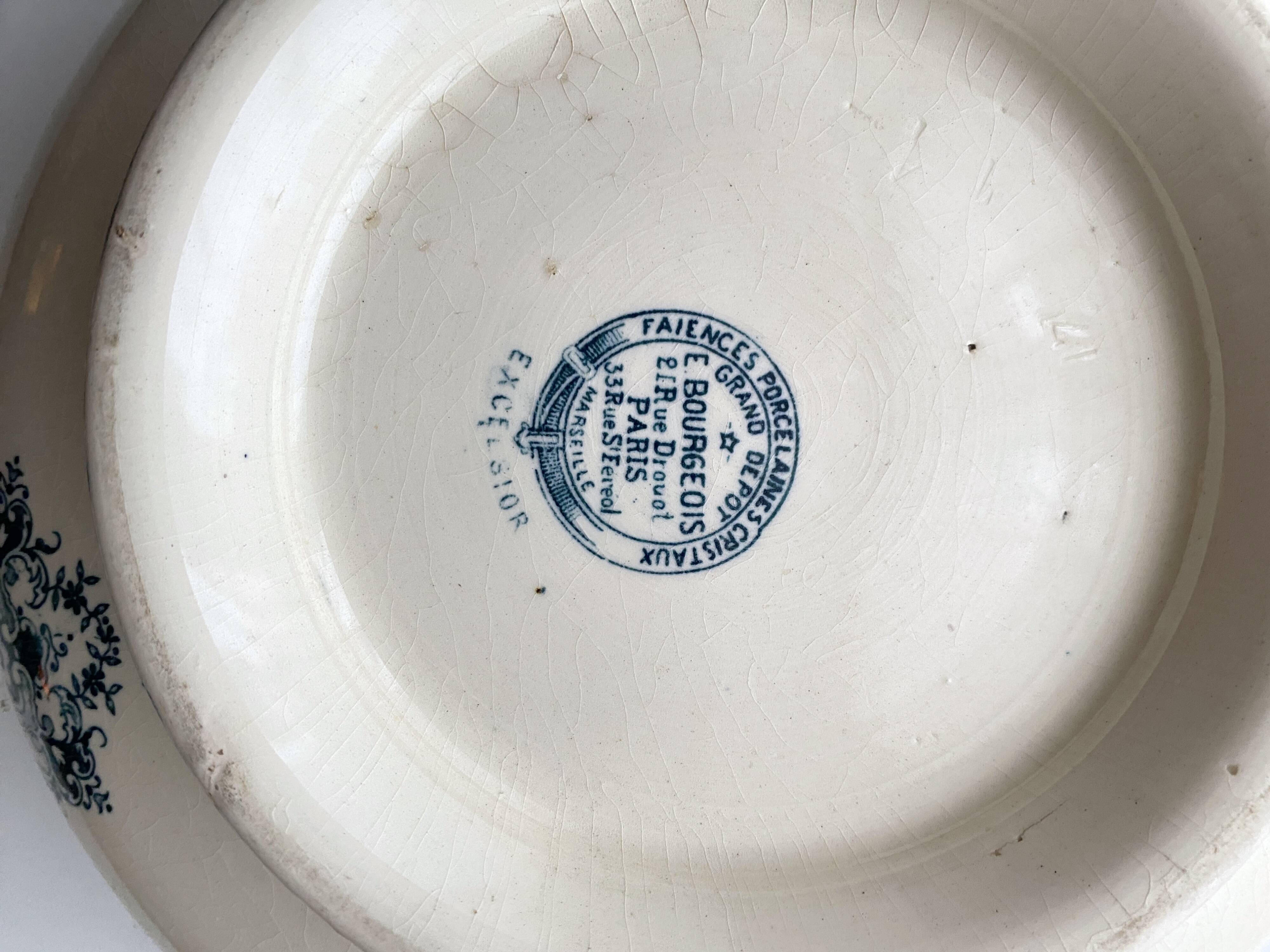 Soup tureen, Iron earth, Excelsior, E. Bourgeois, Late 19th century