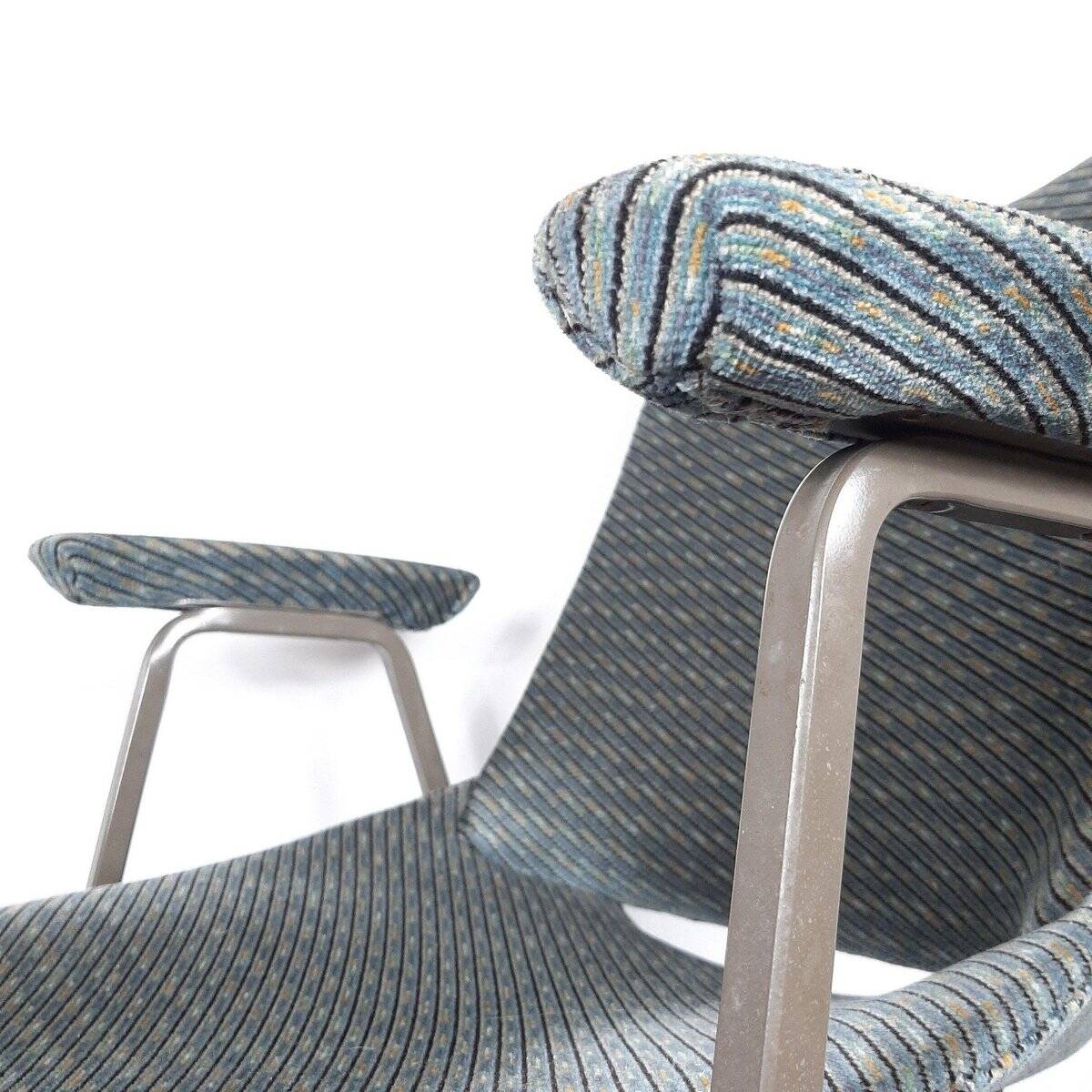 Mid-century plywood and textile office chair by Niko Kralj for Stol Kamnik, 1970s.