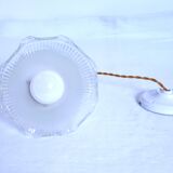 Holophane pendant light/glass lampshade - retro atmosphere guaranteed - 1940 - vintage