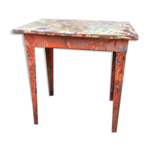 table d'atelier métal - patine