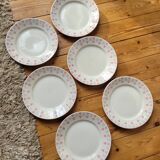 Set of 6 flat plates FB 26 Badonviller