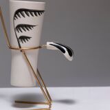 Tall ostrich earthenware mug, 1960s