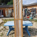 Paravent 4 Vantaux Bois et Tissus Vintage