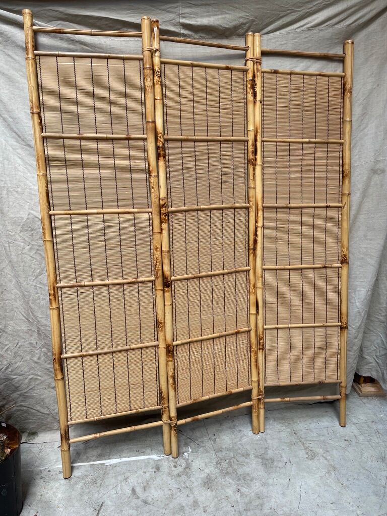 Screen bamboo rattan 1970