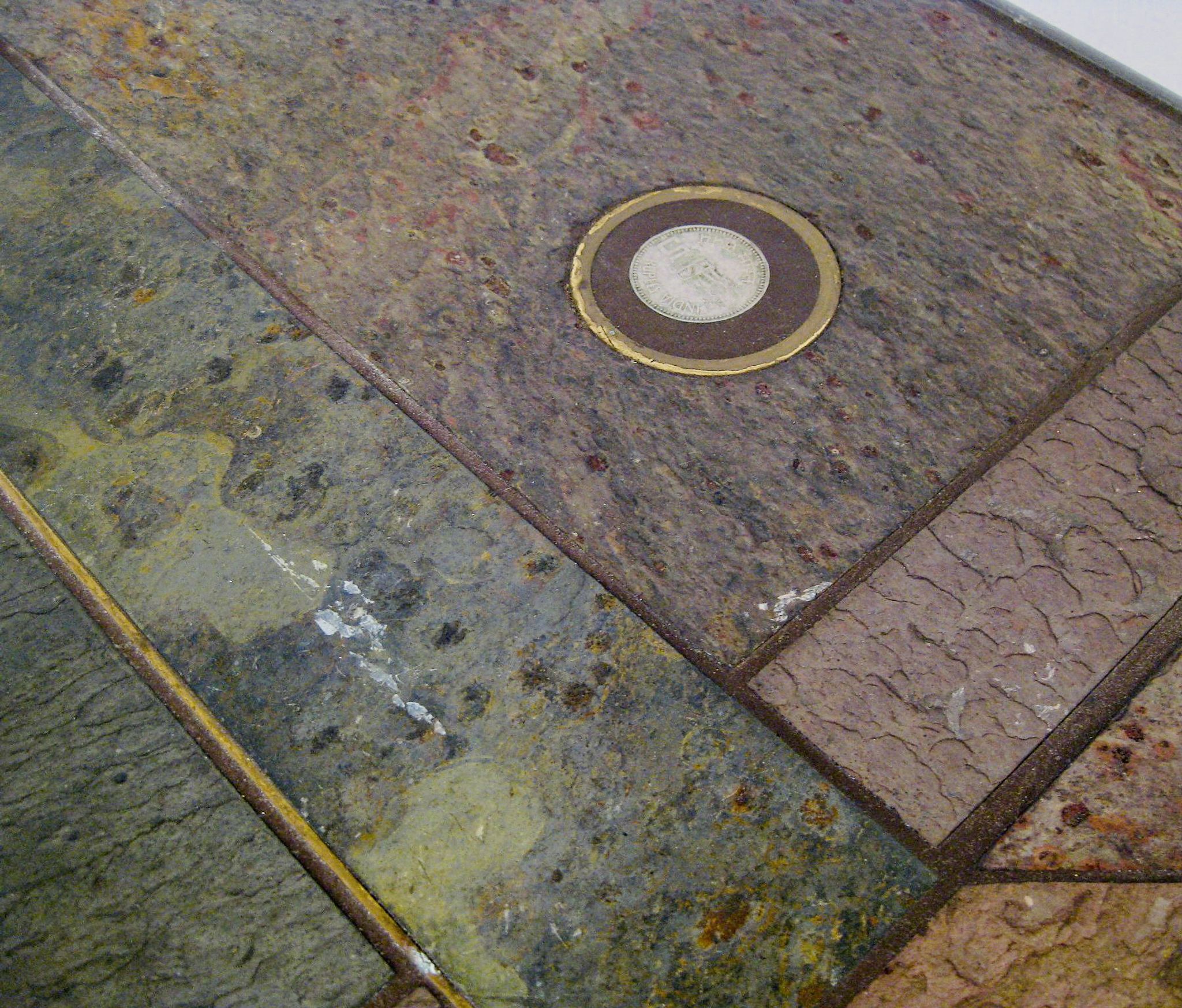 Coffee table in stone marquetry