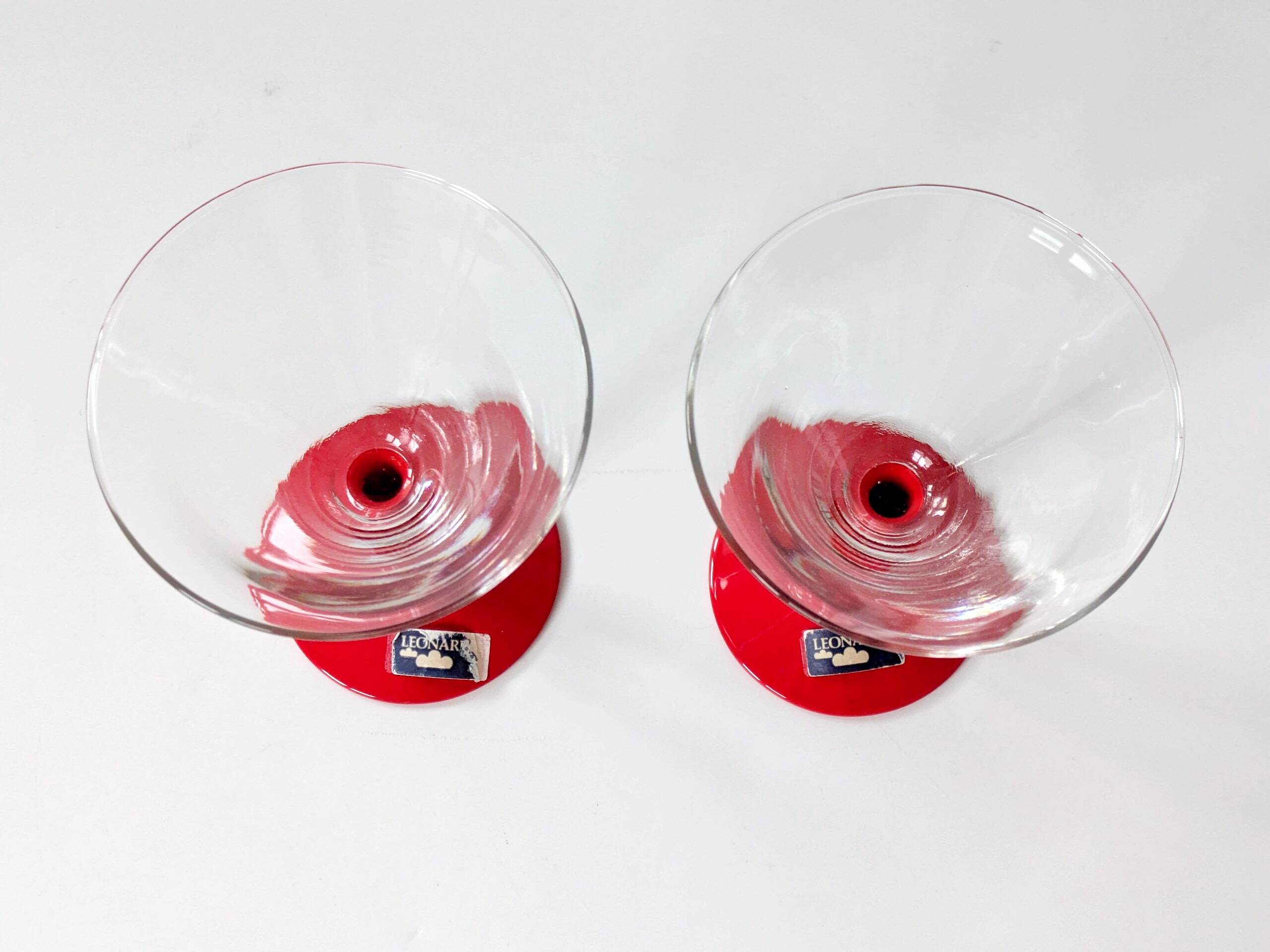 Set of 4 vintage Leonardo martini glasses: Joy collection from the 90s