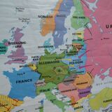Vintage school map MDI Europe - Second War