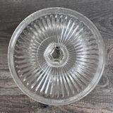 Antique glass bowl on pedestal