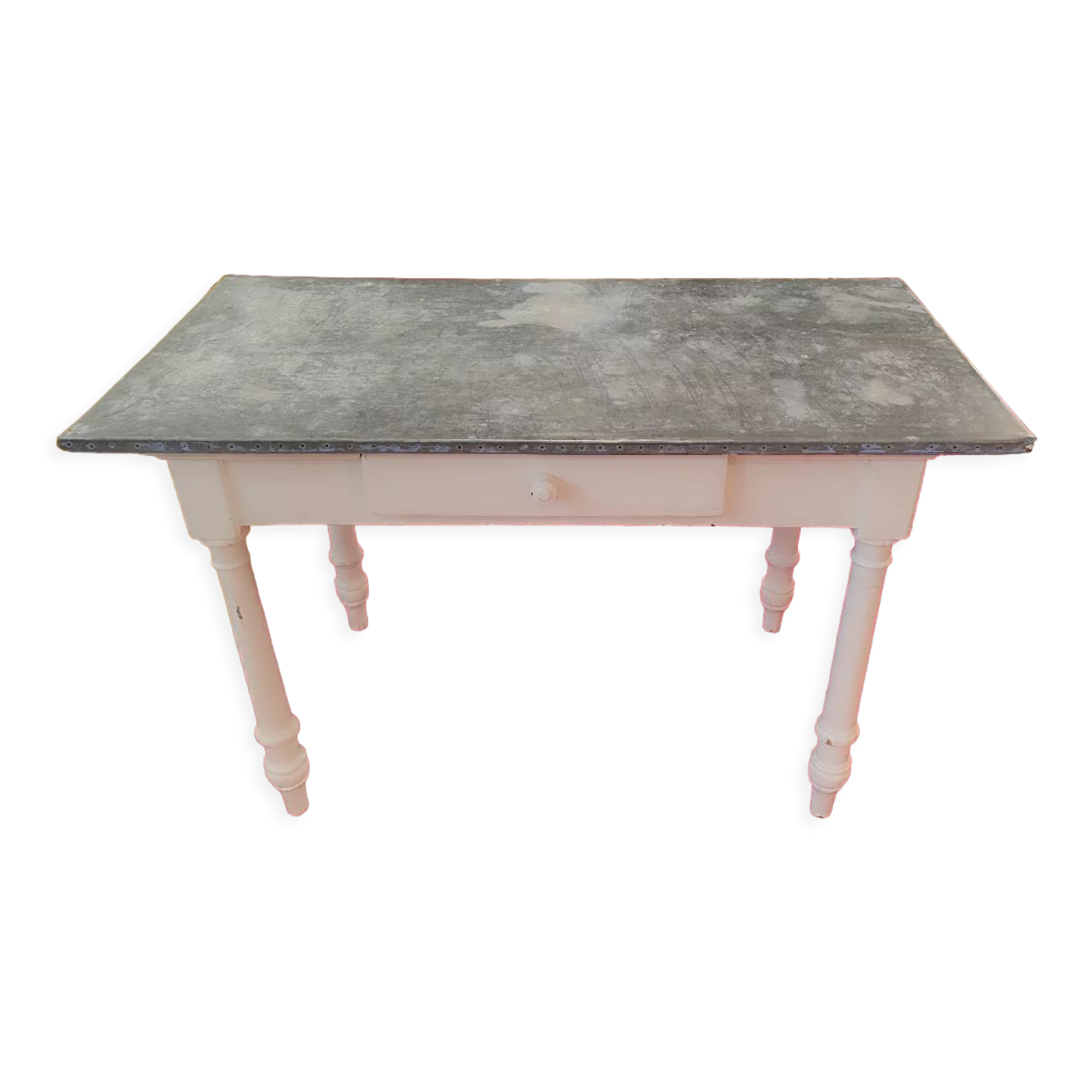 Table de fleuriste zinc meuble de métier