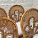 6 Chaises vintage en rotin peacock  Emmanuelle